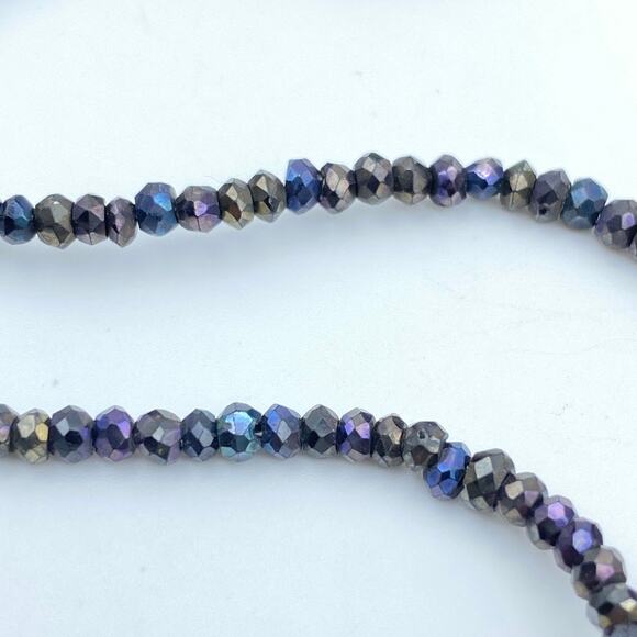 DYLAN K Dagger Copper Pendant On Caviar Black Pyrite Beaded Necklace MSRP 220 - Picture 10 of 11